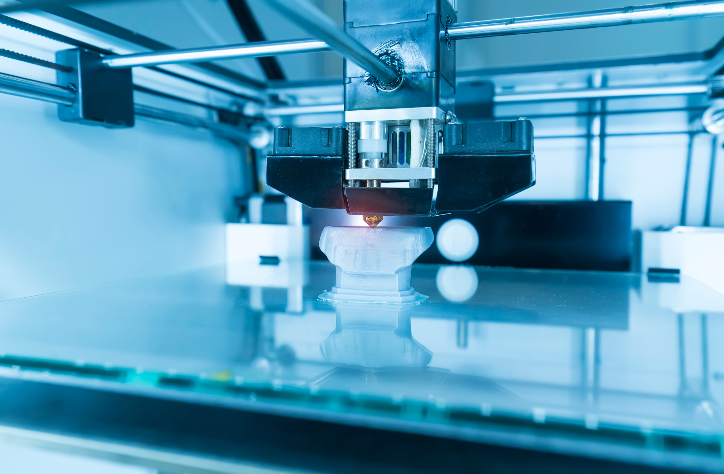 3D Printer Printing Prototypes